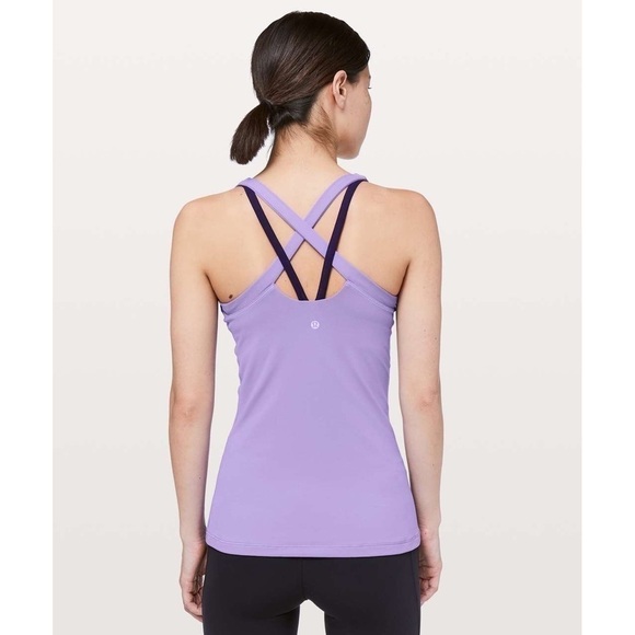 S017 Lululemon Rally Your Heart Tank - Enchanted Iris/Dark Court Purple - Picture 3 of 12